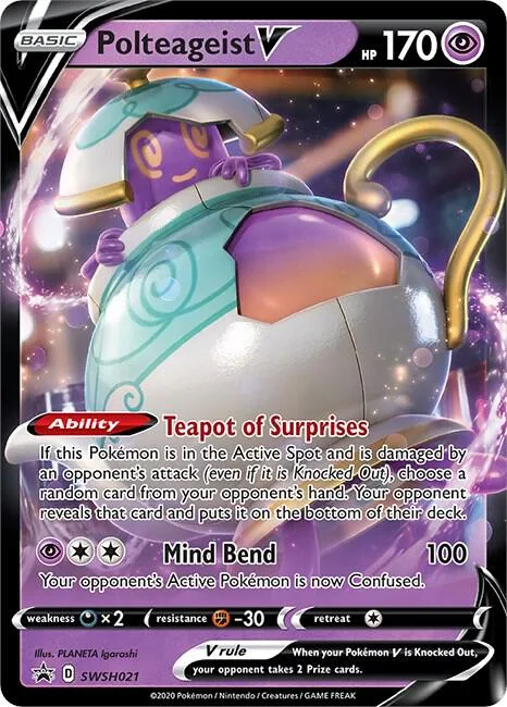 Polteageist V #SWSH021 Holofoil Pokémon card from Sword & Shield Promo Cards