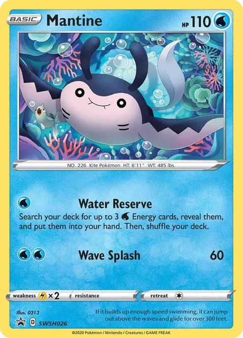 Mantine #SWSH026 Holofoil Pokémon card from Sword & Shield Promo Cards