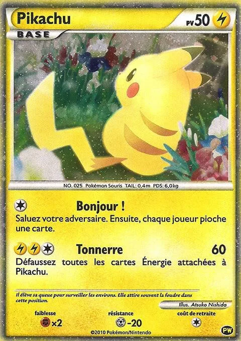 Pikachu French #PW 7 Holofoil Pokémon card from Pikachu World Collection Promos