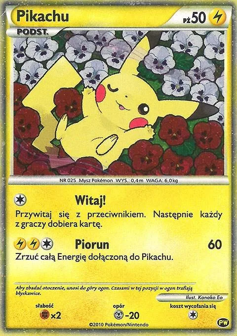 Pikachu Polish #PW 8 Holofoil Pokémon card from Pikachu World Collection Promos