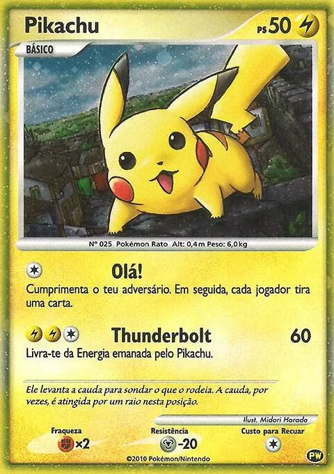 Pikachu Portuguese #PW 9 Holofoil Pokémon card from Pikachu World Collection Promos