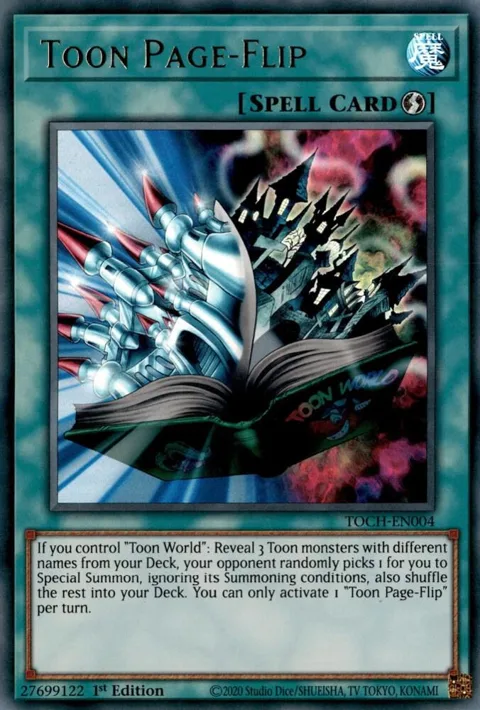 Toon Page-Flip TOCH-EN004 1st Edition Yu-Gi-Oh card from Toon Chaos