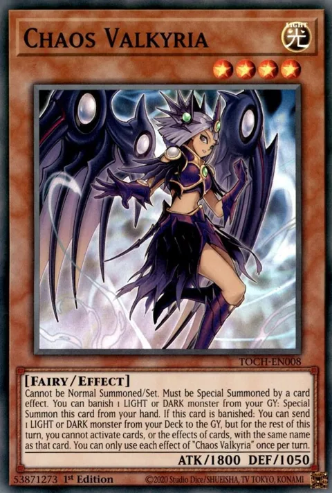 Chaos Valkyria TOCH-EN008 Yu-Gi-Oh card from Toon Chaos