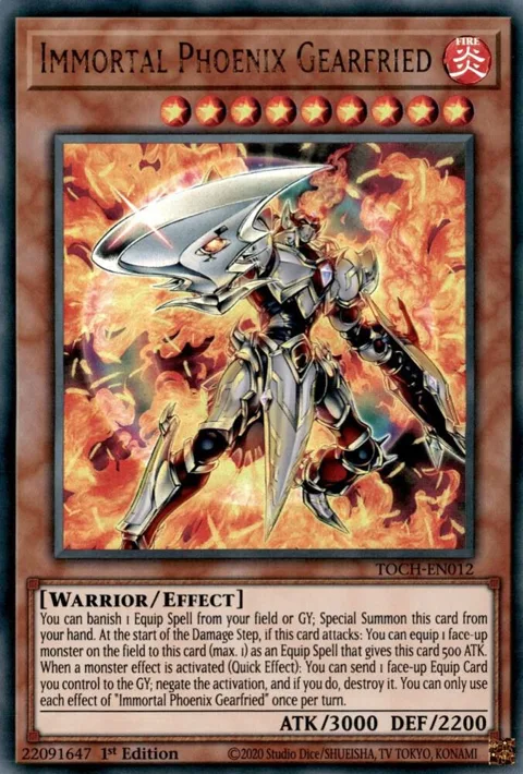 Immortal Phoenix Gearfried TOCH-EN012 1st Edition Yu-Gi-Oh card from Toon Chaos