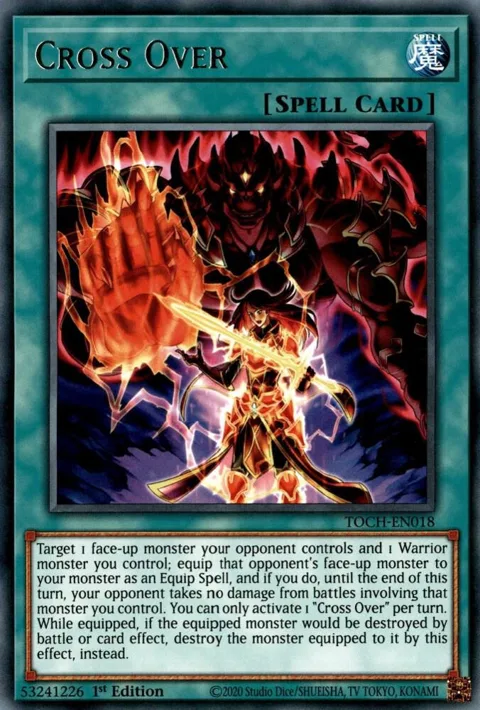 Cross Over TOCH-EN018 1st Edition Yu-Gi-Oh card from Toon Chaos