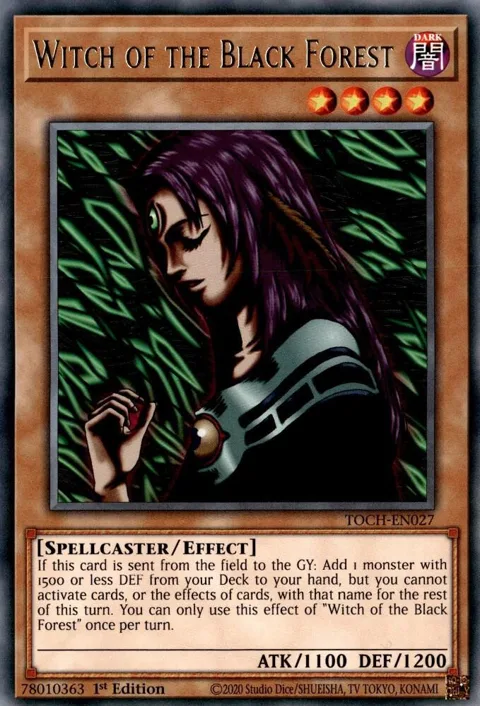 Witch of the Black Forest TOCH-EN027 1st Edition Yu-Gi-Oh card from Toon Chaos