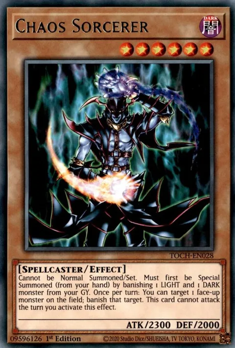 Chaos Sorcerer TOCH-EN028 1st Edition Yu-Gi-Oh card from Toon Chaos