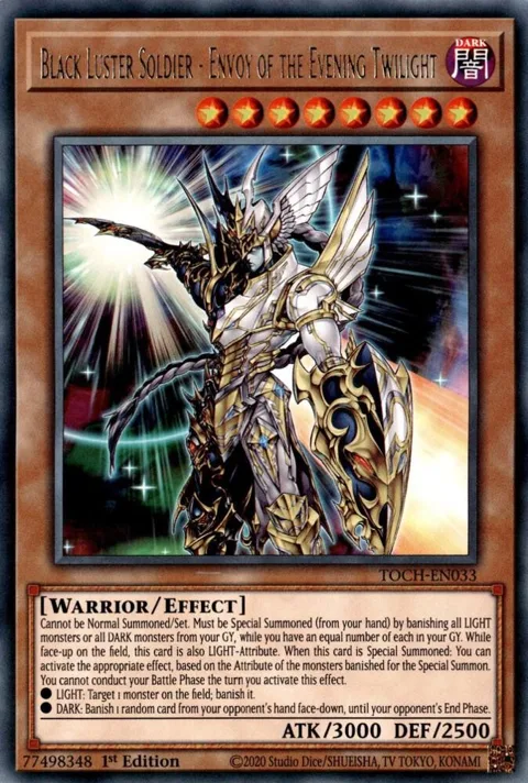 Black Luster Soldier - Envoy of the Evening Twilight TOCH-EN033 Unlimited Yu-Gi-Oh card from Toon Chaos