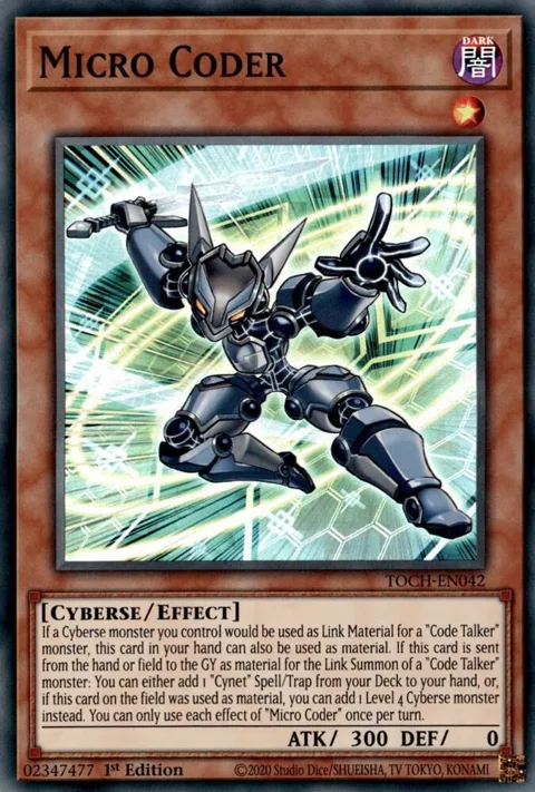 Micro Coder TOCH-EN042 1st Edition Yu-Gi-Oh card from Toon Chaos