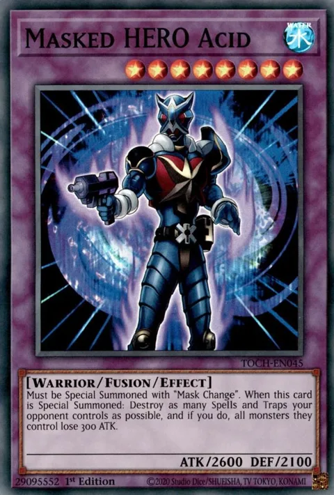 Masked HERO Acid TOCH-EN045 Yu-Gi-Oh card from Toon Chaos