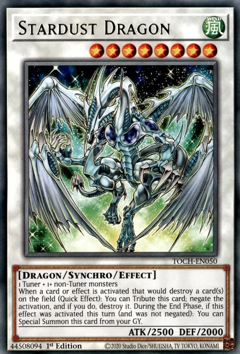 Stardust Dragon TOCH-EN050 Unlimited Yu-Gi-Oh card from Toon Chaos