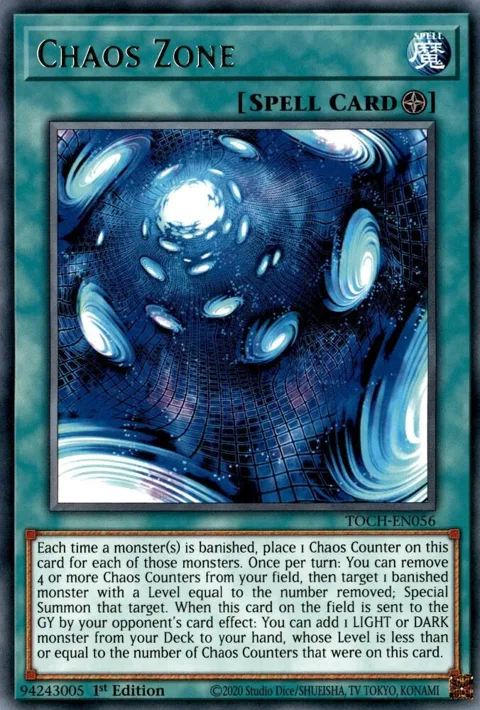 Chaos Zone TOCH-EN056 Unlimited Yu-Gi-Oh card from Toon Chaos