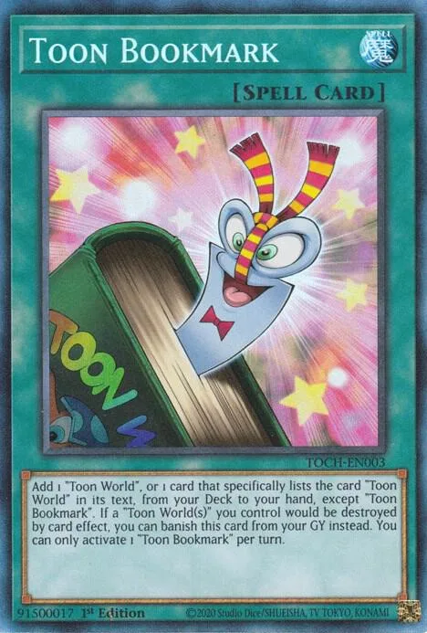 Toon Bookmark Collector's Rare TOCH-EN003 1st Edition Yu-Gi-Oh card from Toon Chaos