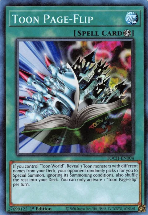 Toon Page-Flip Collector's Rare TOCH-EN004 Unlimited Yu-Gi-Oh card from Toon Chaos