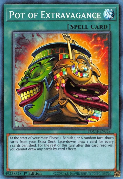 Pot of Extravagance Collector's Rare TOCH-EN059 Unlimited Yu-Gi-Oh card from Toon Chaos