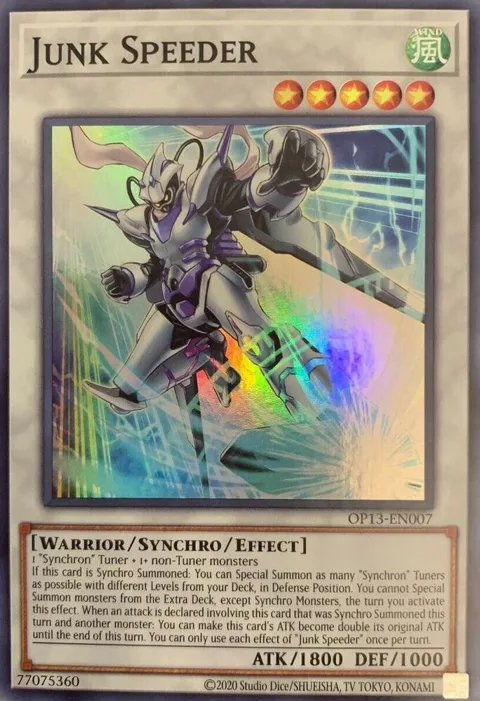 Junk Speeder OP13-EN007 Yu-Gi-Oh card from OTS Tournament Pack 13