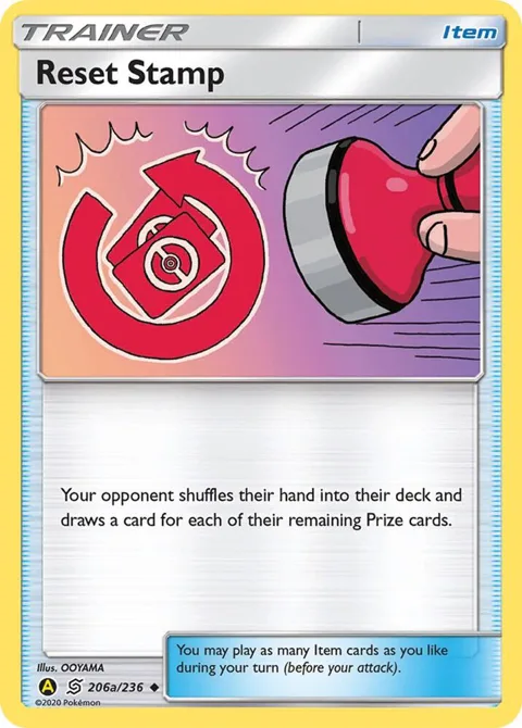 Reset Stamp #206a/236 Pokémon card from Alternate Art Promos