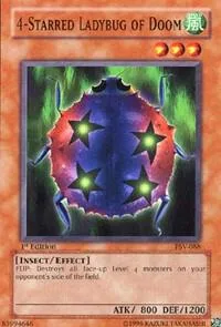 4-Starred Ladybug of Doom PSV-088 Unlimited Yu-Gi-Oh card from Pharaoh's Servant