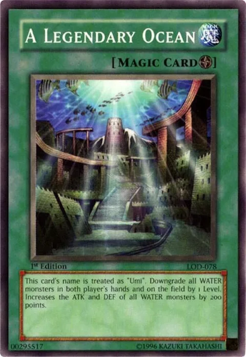 A Legendary Ocean LOD-078 Unlimited Yu-Gi-Oh card from Legacy of Darkness