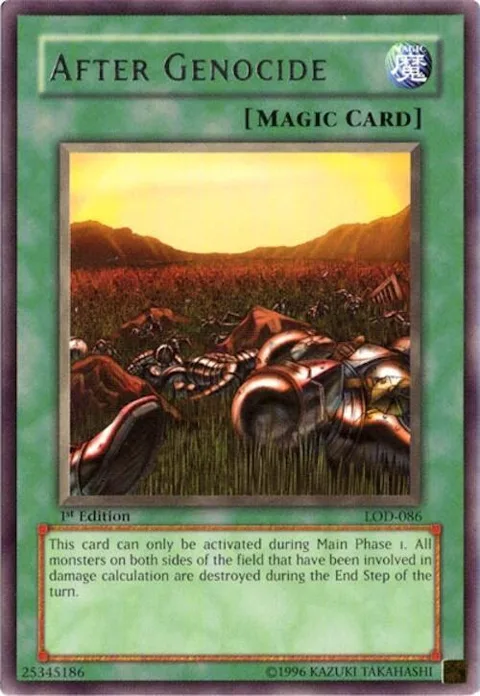 After Genocide LOD-086 Yu-Gi-Oh card from Legacy of Darkness