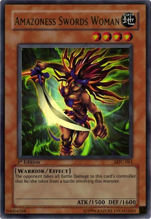 Amazoness Swords Woman MFC-061 Unlimited Yu-Gi-Oh card from Magician's Force