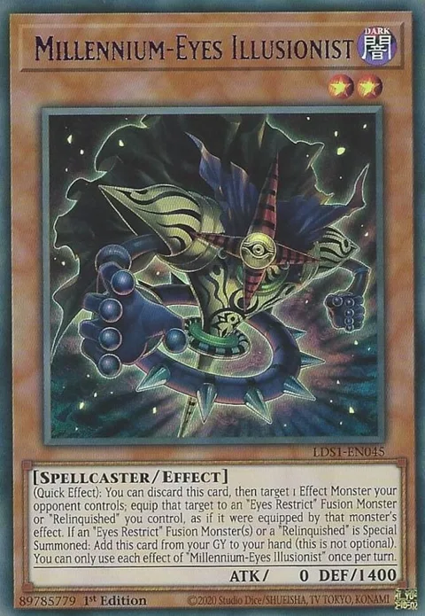 Millennium-Eyes Illusionist Purple LDS1-EN045 Yu-Gi-Oh card from Legendary Duelists: Season 1