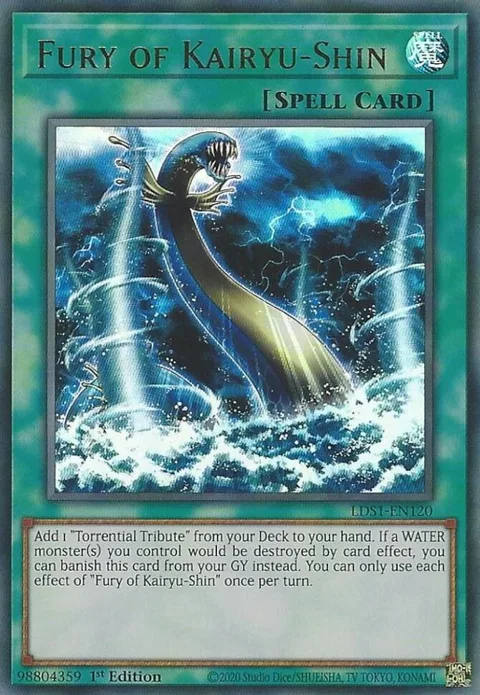 Fury of Kairyu-Shin LDS1-EN120 Yu-Gi-Oh card from Legendary Duelists: Season 1