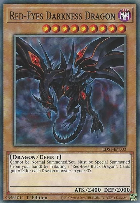 Red-Eyes Darkness Dragon LDS1-EN003 Yu-Gi-Oh card from Legendary Duelists: Season 1