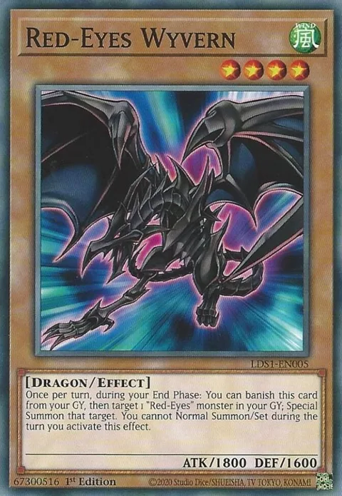 Red-Eyes Wyvern LDS1-EN005 Yu-Gi-Oh card from Legendary Duelists: Season 1