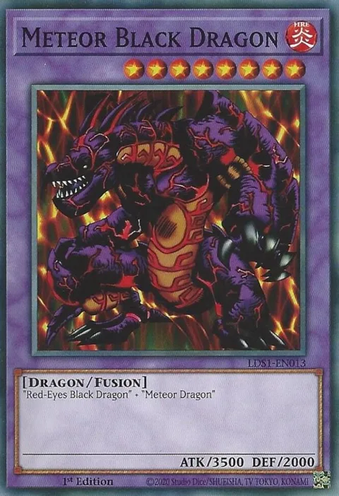 Meteor Black Dragon LDS1-EN013 Yu-Gi-Oh card from Legendary Duelists: Season 1