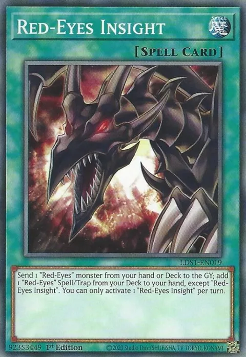 Red-Eyes Insight LDS1-EN019 Yu-Gi-Oh card from Legendary Duelists: Season 1