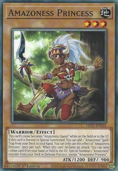 Amazoness Princess LDS1-EN022 Yu-Gi-Oh card from Legendary Duelists: Season 1