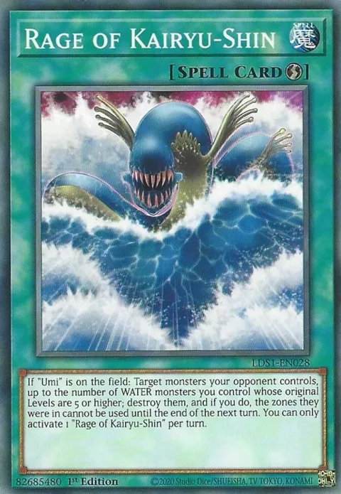 Rage of Kairyu-Shin LDS1-EN028 Yu-Gi-Oh card from Legendary Duelists: Season 1