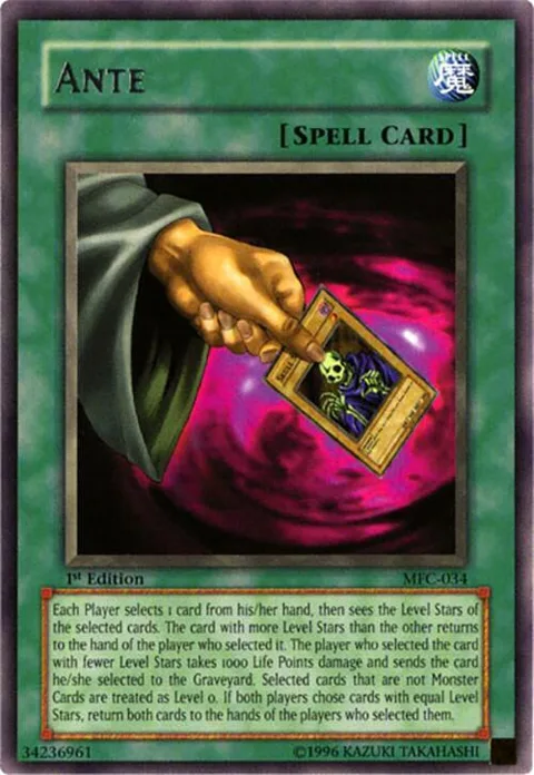 Ante MFC-034 1st Edition Yu-Gi-Oh card from Magician's Force