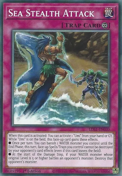 Sea Stealth Attack LDS1-EN030 Yu-Gi-Oh card from Legendary Duelists: Season 1