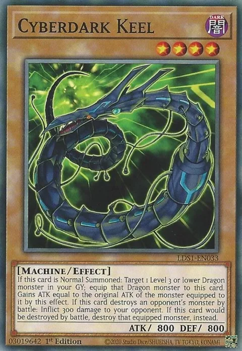 Cyberdark Keel LDS1-EN033 Yu-Gi-Oh card from Legendary Duelists: Season 1
