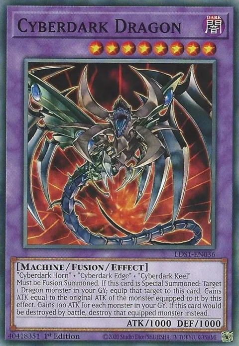 Cyberdark Dragon LDS1-EN036 Yu-Gi-Oh card from Legendary Duelists: Season 1