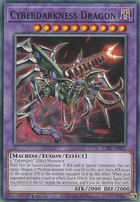 Cyberdarkness Dragon LDS1-EN037 Yu-Gi-Oh card from Legendary Duelists: Season 1