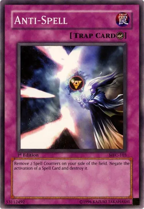 Anti-Spell MFC-103 1st Edition Yu-Gi-Oh card from Magician's Force