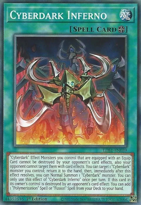 Cyberdark Inferno LDS1-EN039 Yu-Gi-Oh card from Legendary Duelists: Season 1