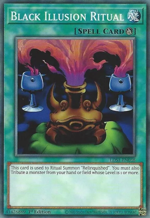 Black Illusion Ritual LDS1-EN048 Yu-Gi-Oh card from Legendary Duelists: Season 1