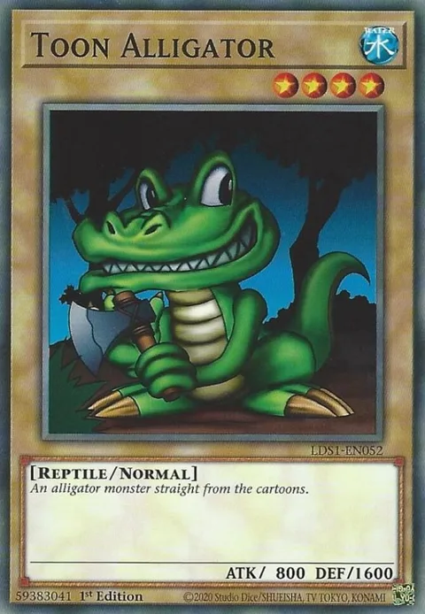 Toon Alligator LDS1-EN052 Yu-Gi-Oh card from Legendary Duelists: Season 1