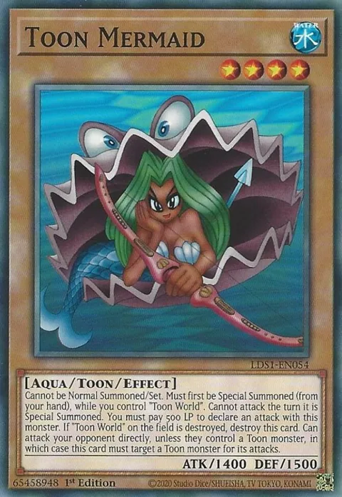Toon Mermaid LDS1-EN054 Yu-Gi-Oh card from Legendary Duelists: Season 1