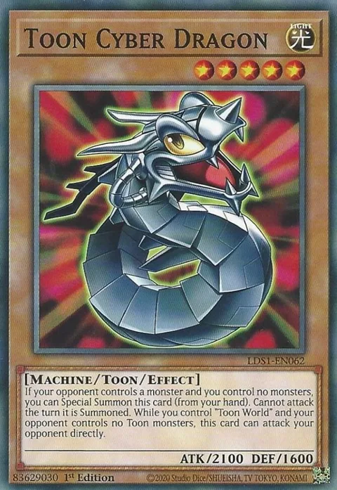 Toon Cyber Dragon LDS1-EN062 Yu-Gi-Oh card from Legendary Duelists: Season 1