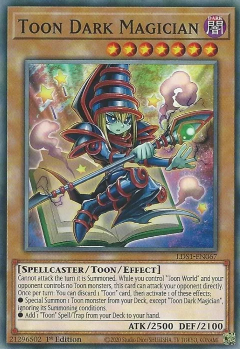Toon Dark Magician LDS1-EN067 Yu-Gi-Oh card from Legendary Duelists: Season 1