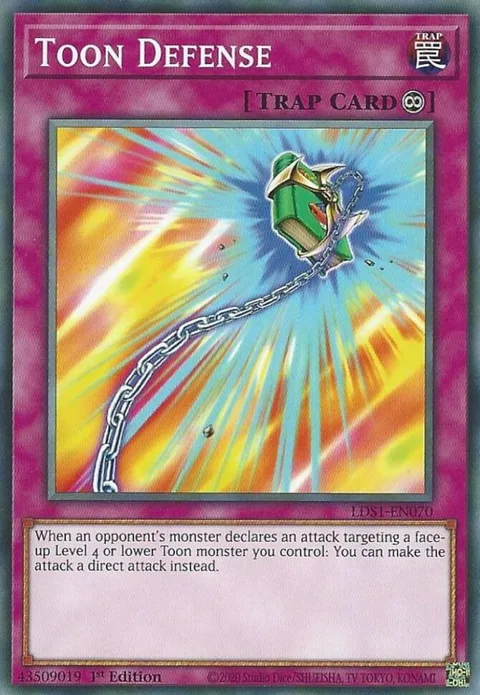 Toon Defense LDS1-EN070 Yu-Gi-Oh card from Legendary Duelists: Season 1