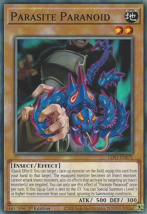 Parasite Paranoid LDS1-EN071 Yu-Gi-Oh card from Legendary Duelists: Season 1