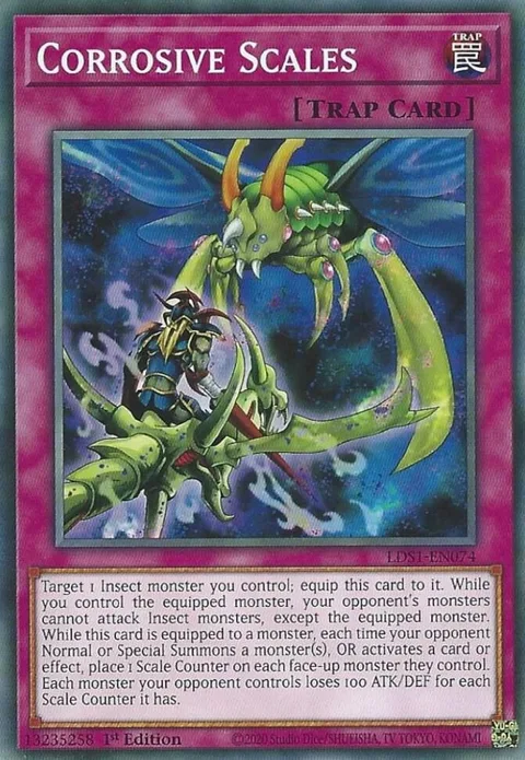 Corrosive Scales LDS1-EN074 Yu-Gi-Oh card from Legendary Duelists: Season 1