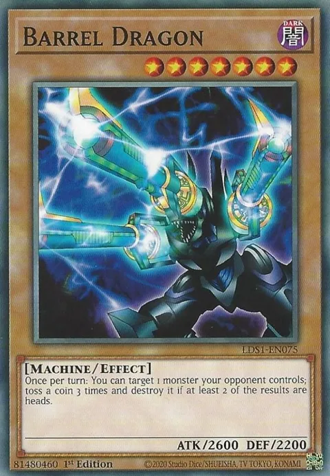 Barrel Dragon LDS1-EN075 Yu-Gi-Oh card from Legendary Duelists: Season 1