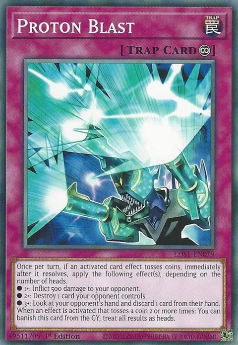 Proton Blast LDS1-EN079 Yu-Gi-Oh card from Legendary Duelists: Season 1
